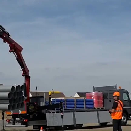 Перевозка труб и стройматериалов манипулятором