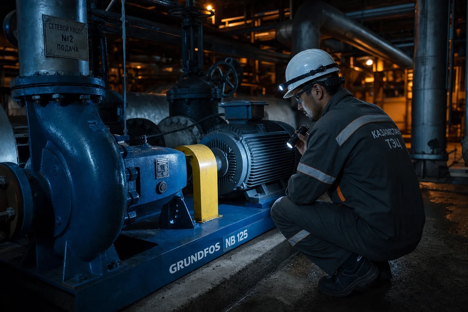 Аварийный ремонт насоса Grundfos на ТЭЦ