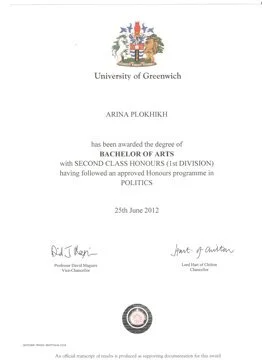 Preview: University of Greenwich — Politics, 2012
