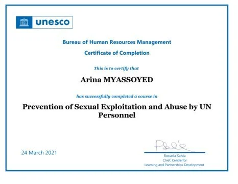 Preview: UNESCO — Prevention of Sexual Exploitation and Abuse by UN Personnel, 2021